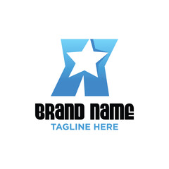 Letter X Star Logo Design Template Inspiration, Vector Illustration.