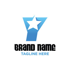 Obraz premium Letter Y Star Logo Design Template Inspiration, Vector Illustration.