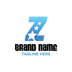 Letter Z Star Logo Design Template Inspiration, Vector Illustration.