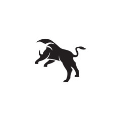 bull logo icon vector template.