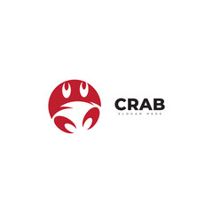 Crab logo vector. Sea food logo vector