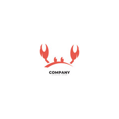 Crab logo vector. Sea food logo vector