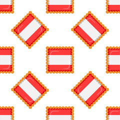 Pattern cookie with flag country Latvia in tasty biscuit