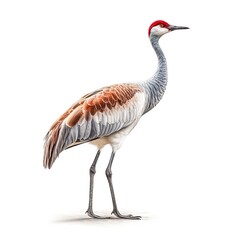 crane bird isolated on white