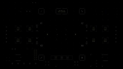 Target HUD (heads-up display), screen interface, gaming or drone footage overlay, animation effects, isolated black background, 4K drag-and-drop editing software support blending modes, SCI-FI concept