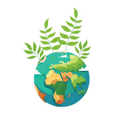 Earth day illustration Vector concepts for graphic and web design, business presentation, marketing and print material. International Mother Earth Day. Ecology and environmental protection.