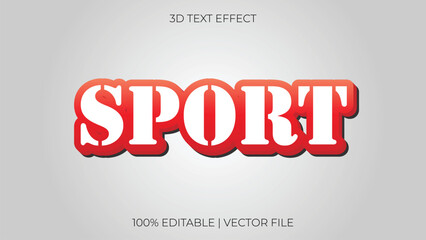 Editable sport text effect template style premium vector