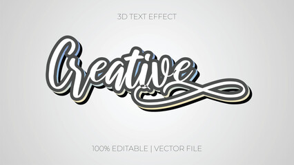 Editable creative text effect template style premium vector