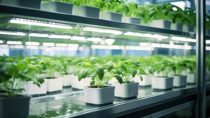 A sustainable and resource - efficient system. An aquaponics setup with fish tanks connected to plant beds. Agricultural technology continues to evolve, addressing the challenges of food security.