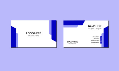 Double-sided creative business card vector design template. Business card for business and personal use.