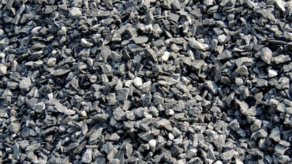 Beautiful  Closeup Crushed Stone, Angular Rock in Thailand