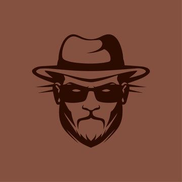 Cool guy or mob guy logo