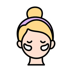 Woman doing Skin Care Icon