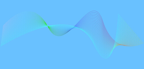 Stylish and Colorful wave illustration art design