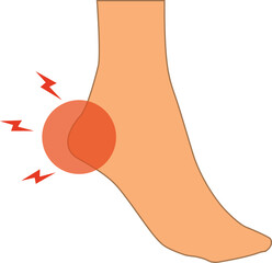 Heel pain cartoon vector. wallpaper