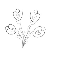 heart with flowers