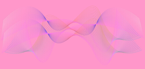 Stylish and Colorful wave illustration art design