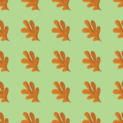 Seamless pattern Autumn leaf border. Gift wrap and scrapbook. Vector illustration for wallpaper, gift paper, fill patterns, web page backgrounds, autumn greeting cards.