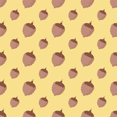 Seamless pattern Autumn leaf border. Gift wrap and scrapbook. Vector illustration for wallpaper, gift paper, fill patterns, web page backgrounds, autumn greeting cards.
