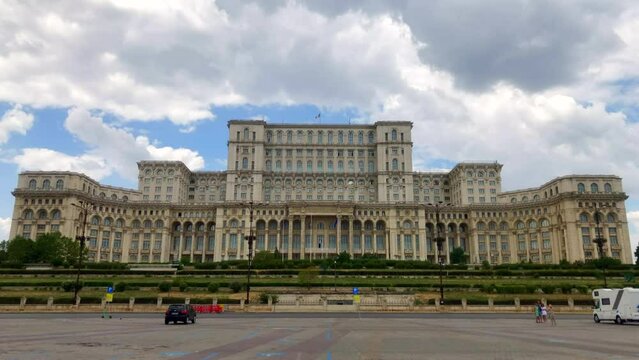 Palace of parliament. Parliament building. Constitution square. Bucharest, Romania.