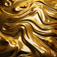 Abstract liquid gold metal design