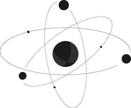 양자 원자 회전 벡터 일러스트