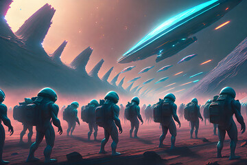 an alien army preparing for war
Generation AI