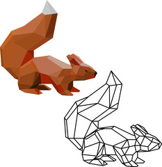 geometric squirrel from triangles