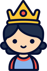 왕관을 쓰고 있는 귀엽고 아름다운 공주님