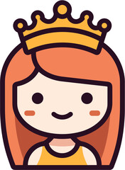왕관을 쓰고 있는 귀엽고 아름다운 공주님