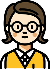 안경을쓰고 웃고 있는 여성_엄마_선생님_학생