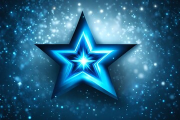 Obraz premium abstract blue star background