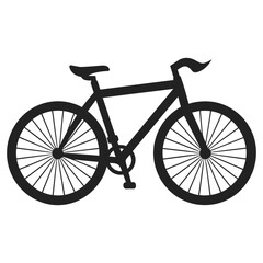 Bicycle black Silhouette vector illustration, Cycle Vector Silhouette isolated on a white background