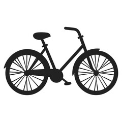 Fototapeta na wymiar Bicycle black Silhouette vector illustration, Cycle Vector Silhouette isolated on a white background