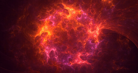 3D manual rendering abstract fractal polygon background 