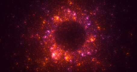 3D manual rendering abstract colorful fractal light background