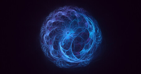 3D manual rendering abstract circle light background