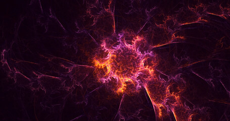 3D manual rendering abstract circle light background