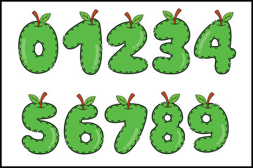 Handcrafted Back To School number color creative art typographic design