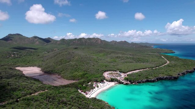 Drone shot Westpunt Curacao Playa Kenepa