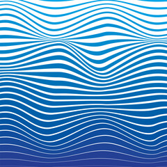 simple abstract seamlees blue and sky color blend wavy distort pattern on white color background