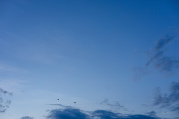 Evening sky and white clouds in Thailand