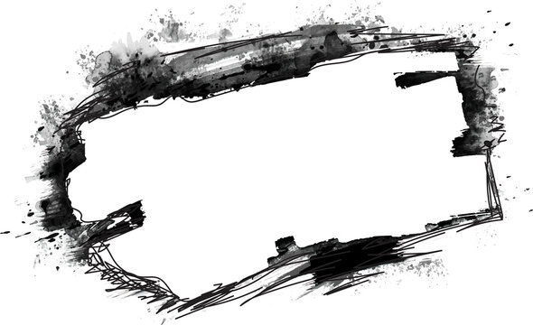 Ink splat Long Background Transparent Shape Easy to type text or photos