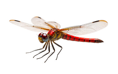 3D animated Common Darter Replica on Transparent background