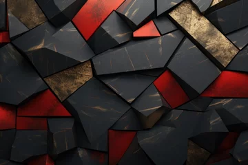 Rolgordijnen Background of black and red stone slabs © Julia Jones