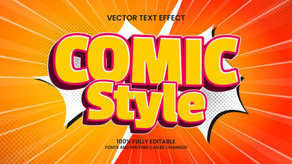 editable text effect comic style