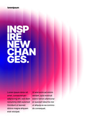 Simple corporate layout template for events, companies or any business related. Poster design with fluted glass effect. Design with geometric shape for flyer, poster, cover, brochure or banner. © dimakostrov