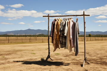 Hanger with things on the field