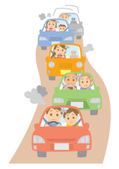 交通渋滞で困ったなあ