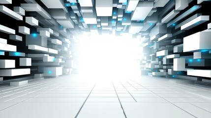 Fototapeta premium Technology sense white space background, incredible detail pluripotent cyberspace, future network banner design. generative AI